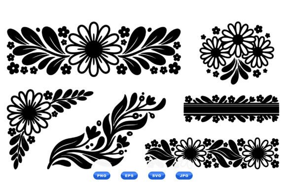 Daisy Floral Border Clipart Review