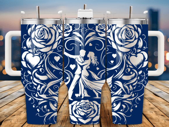 Dancing Couple Rose Floral