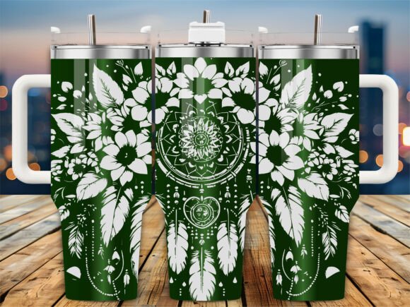 Dreamcatcher Green Floral