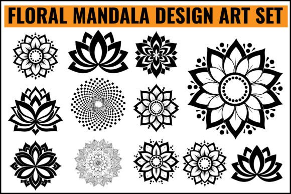 Elegant Floral Mandala Art Set3