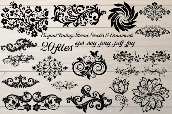 Elegant Vintage Floral Scrolls