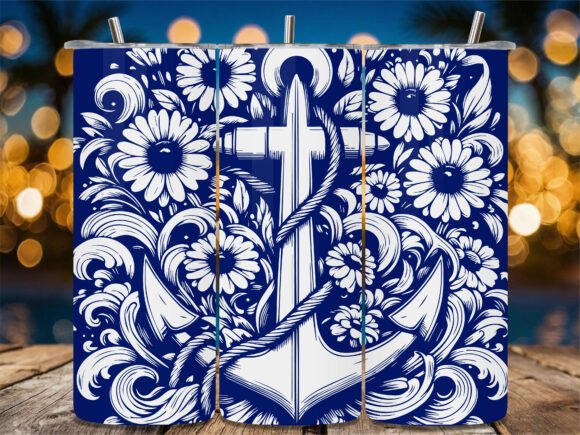Floral Anchor Nautical