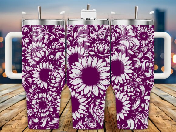 Floral Boho 40oz Tumbler