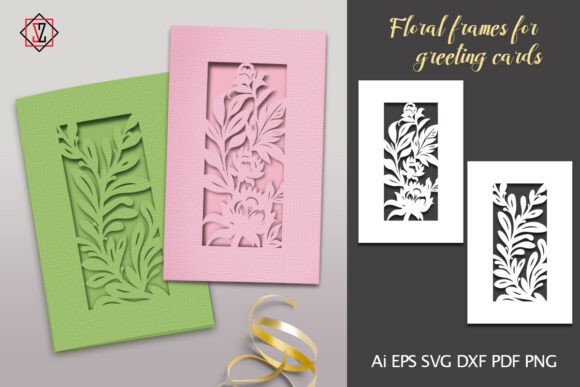 Floral Frames for Greeting Cards cutting