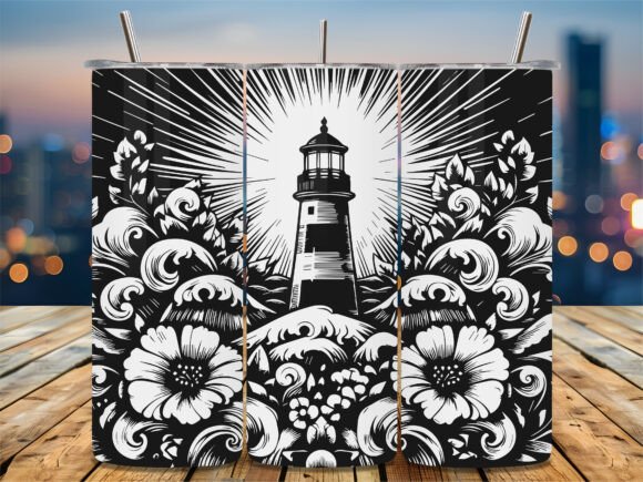 Floral Lighthouse Tropical