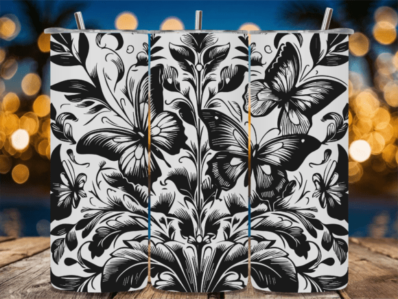 Intricate Floral Butterfly