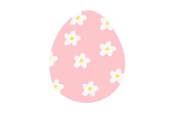 Pink Floral Easter Egg