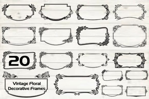 Vintage Floral Decorative Frames
